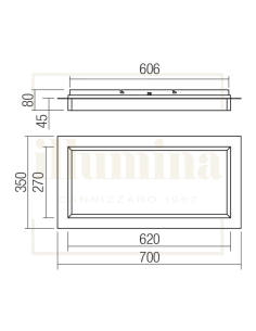 PLAFONIERA PERIMETRO BIANCO 05-980 2