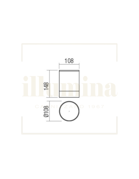 PLAFONIERA XILO MARRONE SCURO 90358