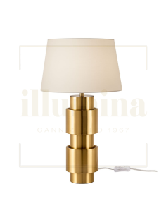 LAMPADA DA TAVOLO PERPETUO BRONZO E BEIGE