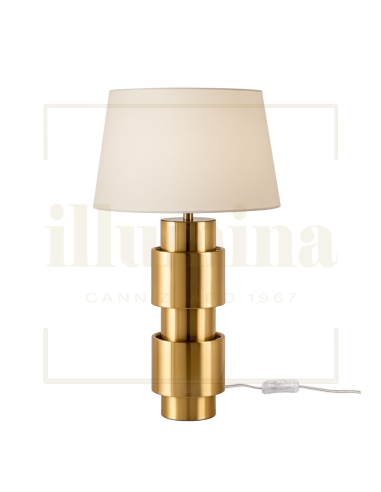 LAMPADA DA TAVOLO PERPETUO BRONZO E BEIGE