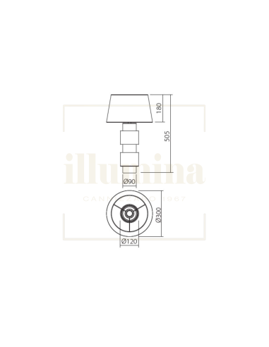 LAMPADA DA TAVOLO PERPETUO BRONZO E BEIGE