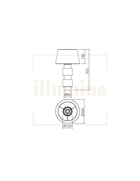 LAMPADA DA TAVOLO PERPETUO BRONZO E BEIGE