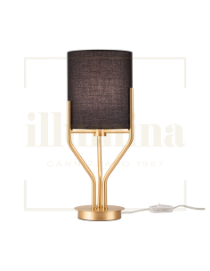 LAMPADA DA TAVOLO POSEIDO ORO E NERO