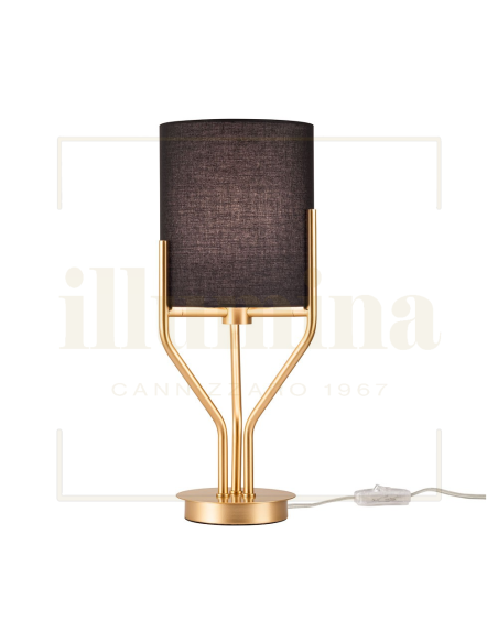 LAMPADA DA TAVOLO POSEIDO ORO E NERO