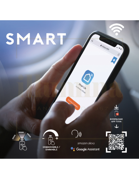 PLAFONIERA ILONA SMART BIANCO