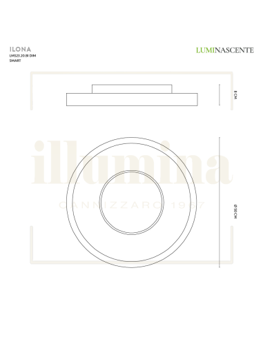 PLAFONIERA ILONA SMART BIANCO