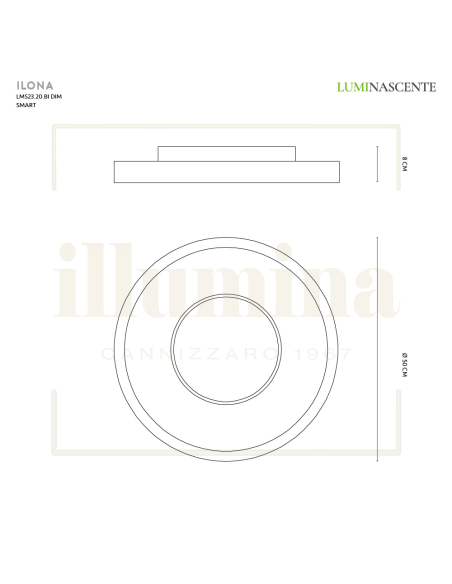 PLAFONIERA ILONA SMART BIANCO