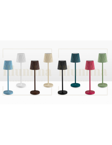 LAMPADA DA TAVOLO RICARICABILE EMMA AVORIO