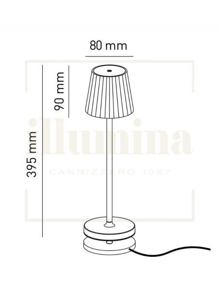 LAMPADA DA TAVOLO RICARICABILE EMMA ROSSO