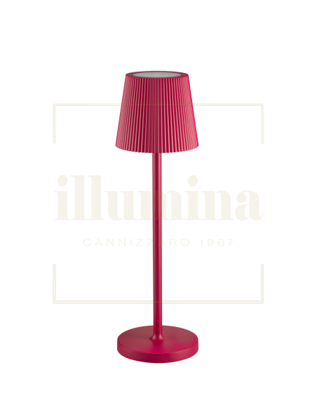 LAMPADA DA TAVOLO RICARICABILE EMMA ROSSO