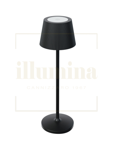 LAMPADA DA TAVOLO RICARICABILE EMMA-MINI NERO