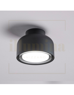 APPLIQUE/PLAFONIERA BOTTONE NERO