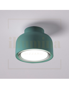 APPLIQUE/PLAFONIERA BOTTONE PETROLIO