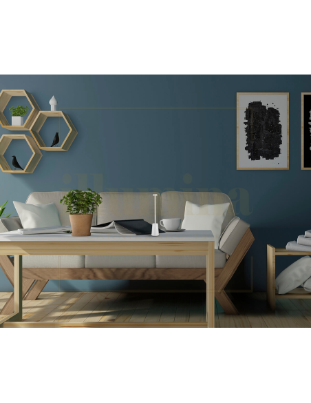 LAMPADA DA TAVOLO RICARICABILE TAG BIANCO