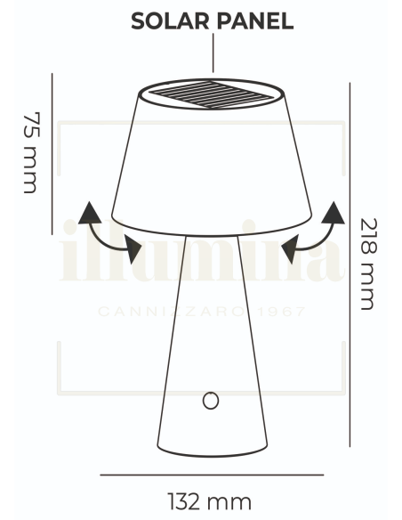 LAMPADA DA TAVOLO RICARICABILE TIZIA BIANCO