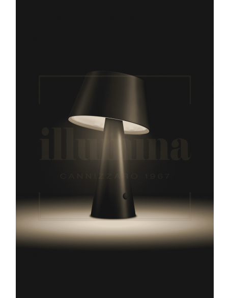 LAMPADA DA TAVOLO RICARICABILE TIZIA NERO