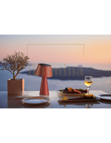 LAMPADA DA TAVOLO RICARICABILE TIZIA ROSSO