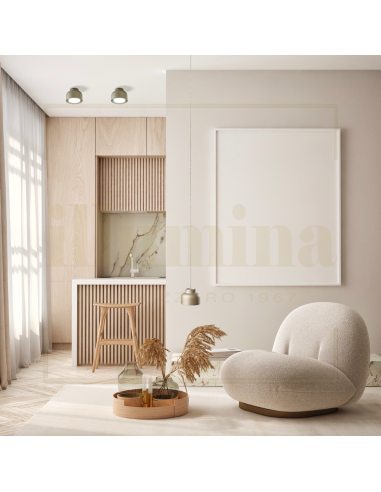 APPLIQUE/PLAFONIERA BOTTONE SABBIA