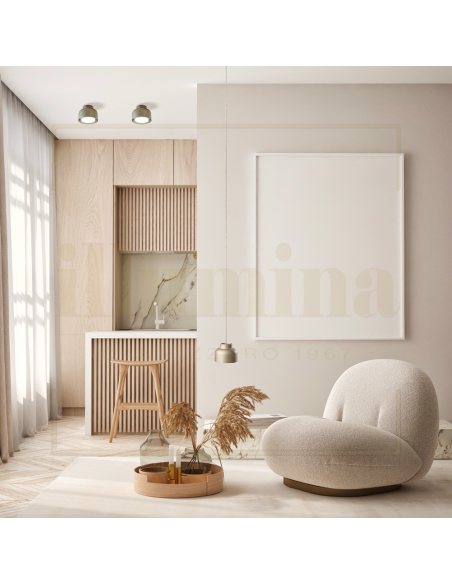 APPLIQUE/PLAFONIERA BOTTONE SABBIA