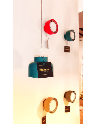 SOSPENSIONE BOTTONE PETROLIO