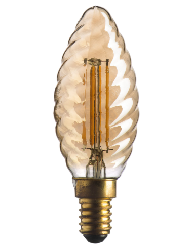 LAMPADINA TORTIGLIONE GOLD E14 4,5W 2500K (37W)