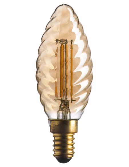 LAMPADINA TORTIGLIONE GOLD E14 4,5W 2500K (37W)
