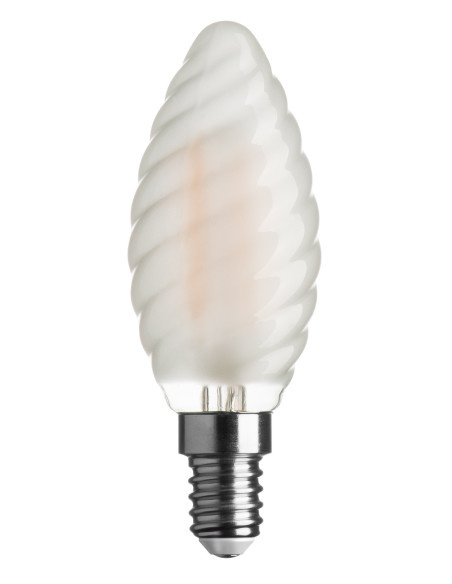 LAMPADINA TORTIGLIONE SATINATO E14 4,5W 2700K (40W)