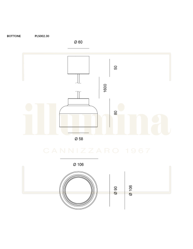 SOSPENSIONE BOTTONE BRONZO