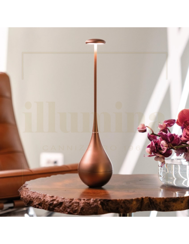 LAMPADA DA TAVOLO RICARICABILE DONDOLINA BRONZO