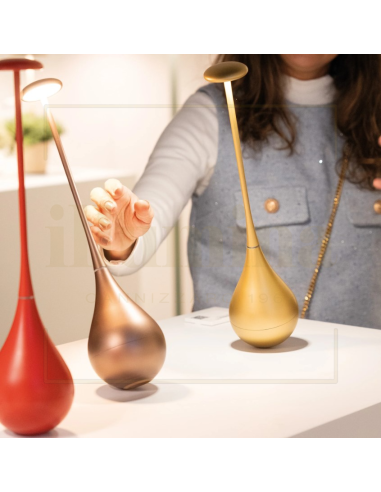 LAMPADA DA TAVOLO RICARICABILE DONDOLINA BRONZO