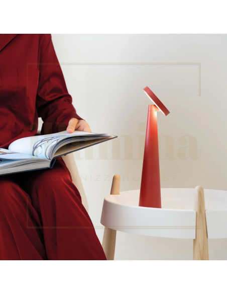 LAMPADA DA TAVOLO RICARICABILE ANGELINA ROSSO
