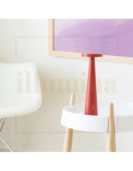LAMPADA DA TAVOLO RICARICABILE ANGELINA ROSSO