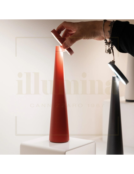 LAMPADA DA TAVOLO RICARICABILE ANGELINA ROSSO