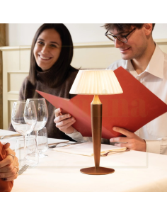LAMPADA DA TAVOLO RICARICABILE FLAMINIA BRONZO 2