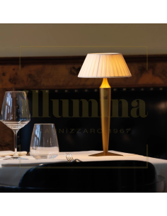 LAMPADA DA TAVOLO RICARICABILE FLAMINIA ORO 2
