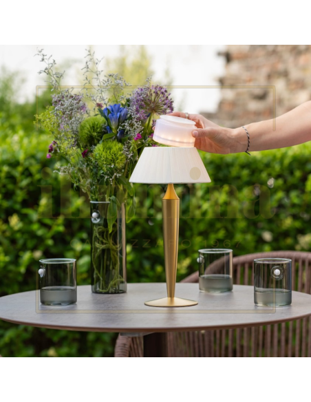 LAMPADA DA TAVOLO RICARICABILE FLAMINIA ORO