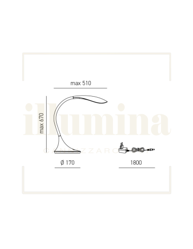 LAMPADA DA TAVOLO NUNKI GLS007 NEW BEIGE