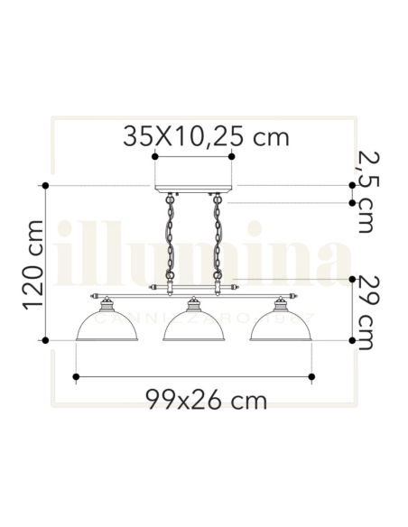 SOSPENSIONE CHARLESTON 3XE27