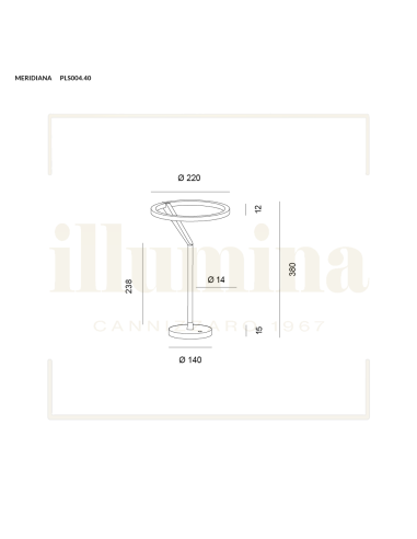 LAMPADA DA TAVOLO MERIDIANA NERO