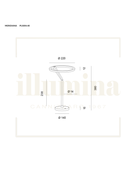 LAMPADA DA TAVOLO MERIDIANA NERO