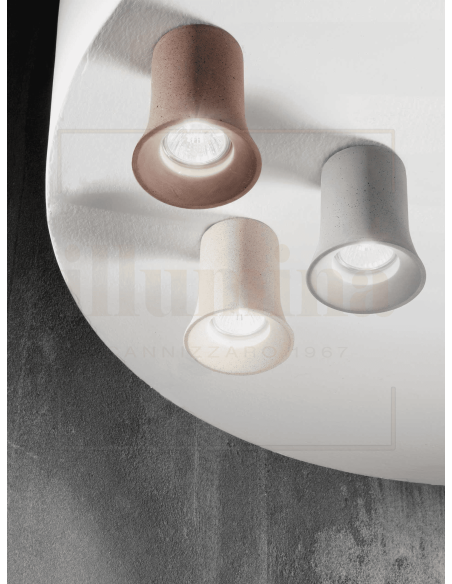 PLAFONIERA ROCK CEILING ROSSO