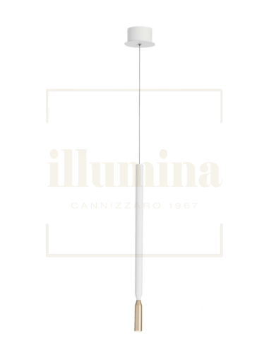 SOSPENSIONE TUBIC BIANCO E ORO