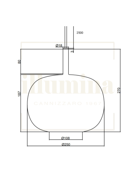 SOSPENSIONE THELMA 2 TRASPARENTE