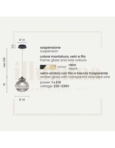 SOSPENSIONE MADAGASCAR 1 AMBRA