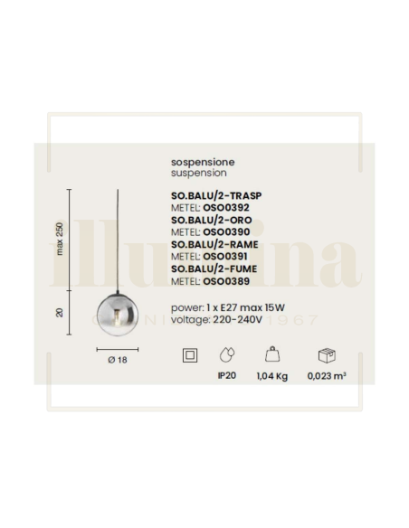 SOSPENSIONE BALU 2 ORO