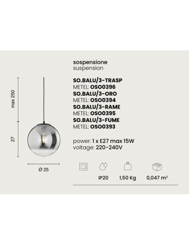 SOSPENSIONE BALU 3 RAME