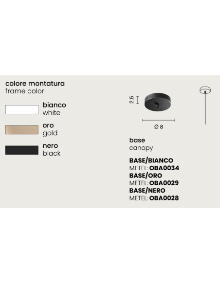 BASE SINGOLA PER SOSPENSIONI NERO