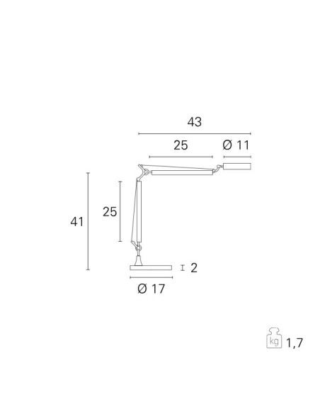 LAMPADA DA TAVOLO ALTER NERO