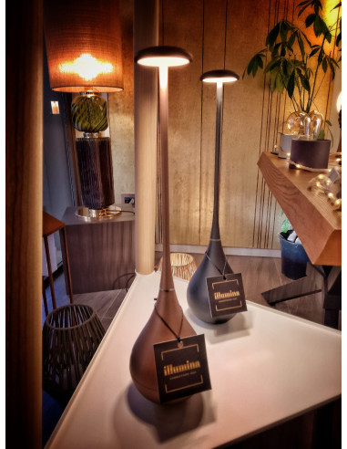 LAMPADA DA TAVOLO RICARICABILE DONDOLINA BRONZO
