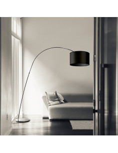 LAMPADA DA TERRA BOW NERO 2